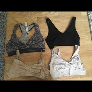 Lot of 4 Nursing Sleeping Bras-Size S/M